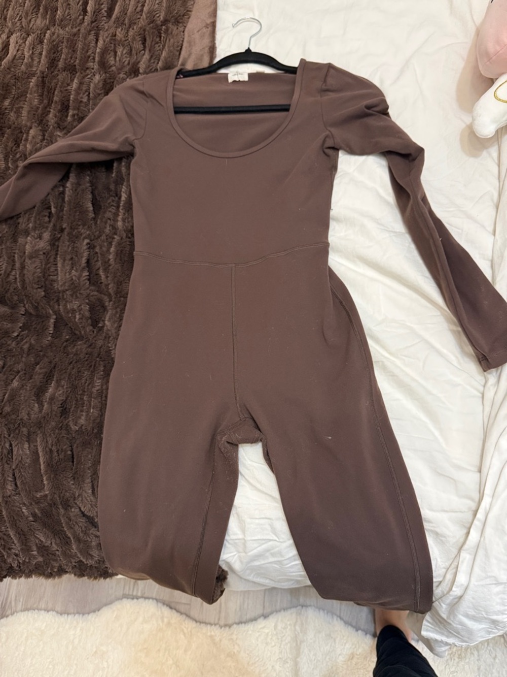 Wilfred Brown Long-Sleeve One-Piece Bodysuit